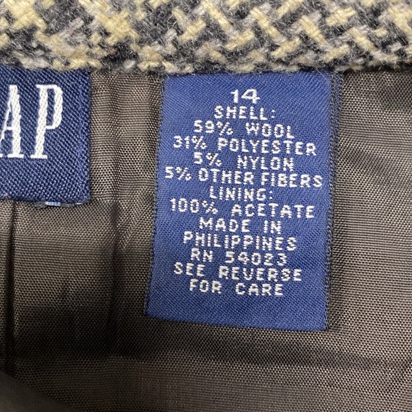 Vintage Gap Tweed‎ Wool Bend Maxi Shirt Women's Size 14 - Picture 8 of 8